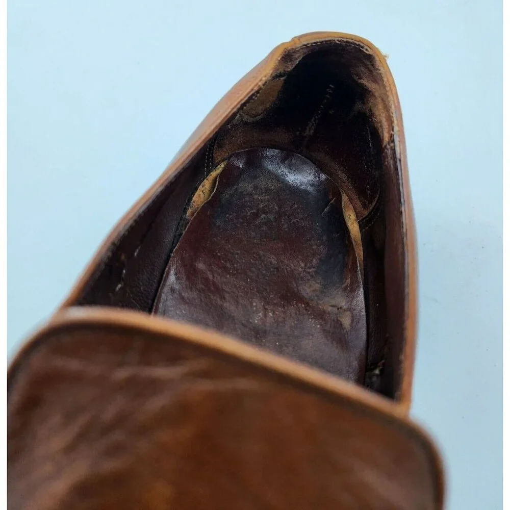FLORSHEIM Royal Imperial RITZ Cognac Brown‎ Leather Loafer SLIP-ON Shoes Size 11
